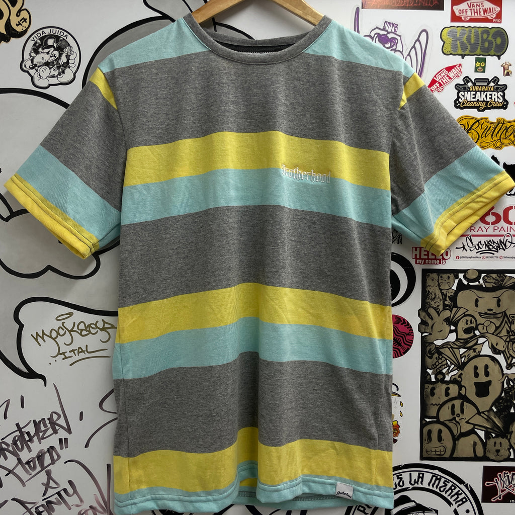 Playera Brotherhood Rayas (Turquesa, Amarillo, Gris)